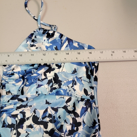 The Drop Shelby Cutout Dress Blue Floral Strappy Sleeveless Maxi Women's M - Picture 4 of 5